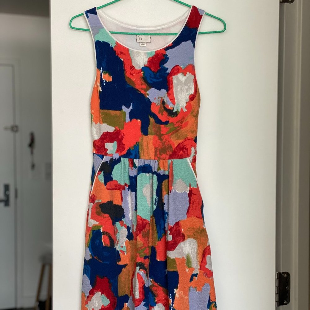 BOHO summery orange ANTHROPOLOGIE dress Size 0